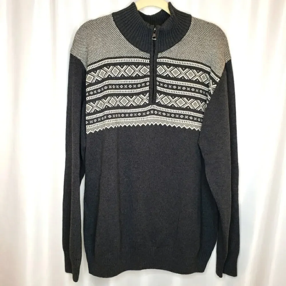 Weatherproof Mens 1/4 Zip 100% Cotton Vintage 1948 Sweater XL NEW